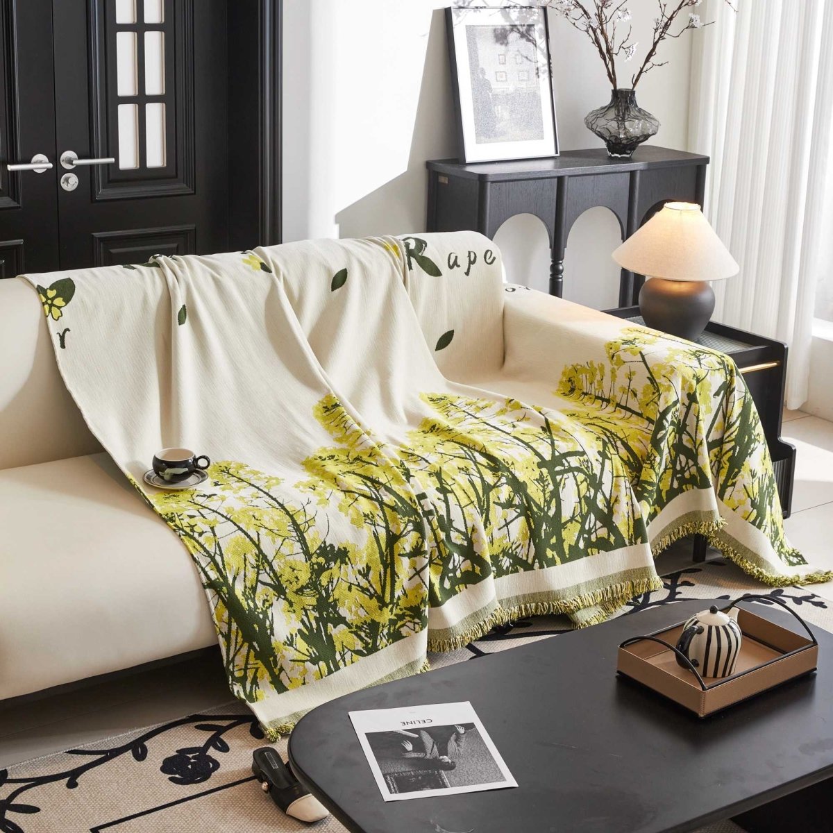 Rapeseed Flowers Couch & Sofa Cover - Collisel