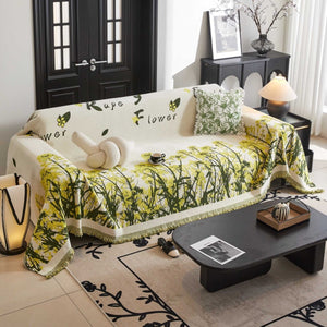 Rapeseed Flowers Couch & Sofa Cover - Collisel